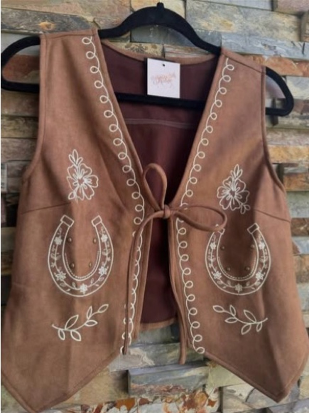 Horseshoe Suede Vest